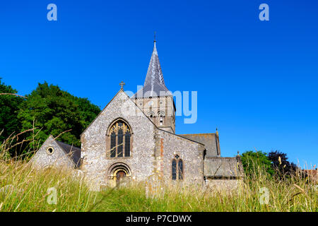 Allerheiligen Kirche in East Meon, Hampshire, Großbritannien Stockfoto