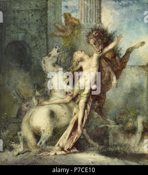 Moreau Gustave - Diomedes durch seine Pferde 2 Verschlungen Stockfoto