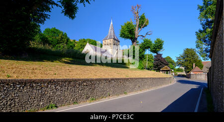 Allerheiligen Kirche in East Meon, Hampshire, Großbritannien Stockfoto