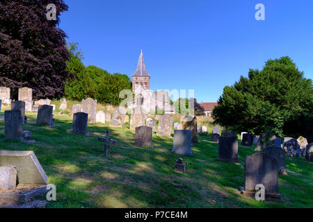 Allerheiligen Kirche in East Meon, Hampshire, Großbritannien Stockfoto