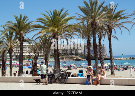 Arenal Strand von Javea an der Costa Blanca Stockfoto