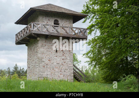 Rekonstruierten römischen Wachturm, grosserlach, Rems-Murr, Baden-Württemberg, Region Heilbronn-Franken, Deutschland Stockfoto