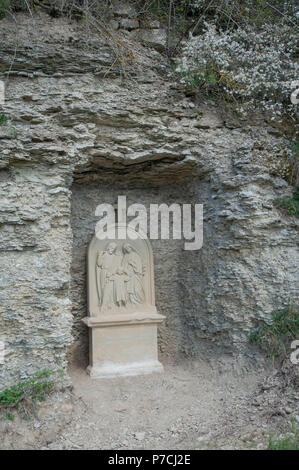 Skulptur, Weinberg, markelsheim, Bad Mergentheim, Main-Tauber-Kreis, Baden-Württemberg, Heilbronn-franken, Deutschland Stockfoto