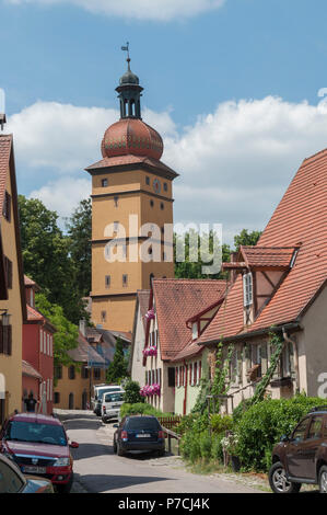 Segringer Tor, historischen Turm, Altstadt, Dinkelsbühl, zentrale - Franken, Franken, Bayern, Deutschland Stockfoto