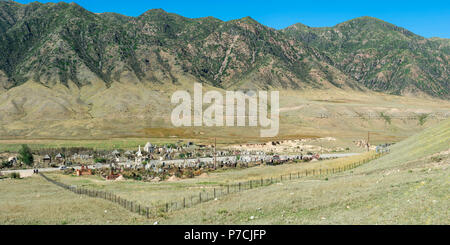 Muslimischen Friedhof, Sati Dorf, Tien-Shan-Gebirge, Kasachstan Stockfoto