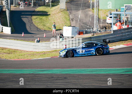 Fotografen Foto von Mercedes-AMG GT 3, Kurve 1, FIA-GT3, Nürburgring 24h Rennen 2017, Rennstrecke, Eifel, Rheinland-Pfalz, Deutschland, Europa Stockfoto