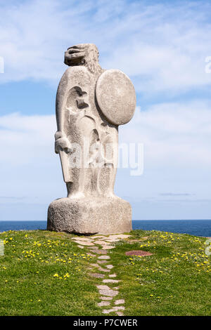 Statue von Breogan, der mystischen keltischen König aus Galizien Stockfoto