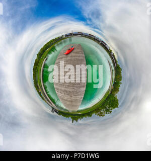 Little Planet. Einen sphärischen 360 Grad nahtloses Panorama in Spherical projection, Panorama der Landschaft in Deutschland. Stockfoto