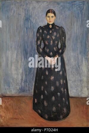 Edvard Munch - Inger in Schwarz und Violett Stockfoto