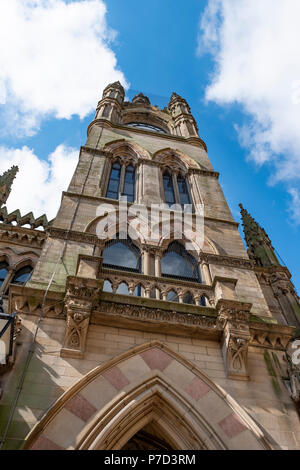 Die Wolle Exchange und andere architektonische Details im Stadtzentrum von Bradford, Großbritannien Stockfoto