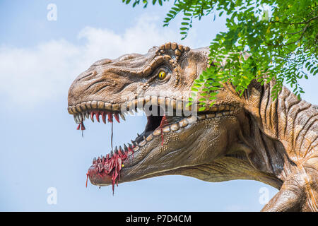 Portrait von Kopie der Dinosaurier T-Rex Stockfoto
