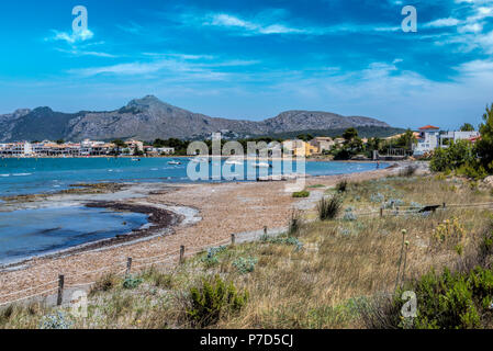 Bucht von Pollença Mallorca Stockfoto