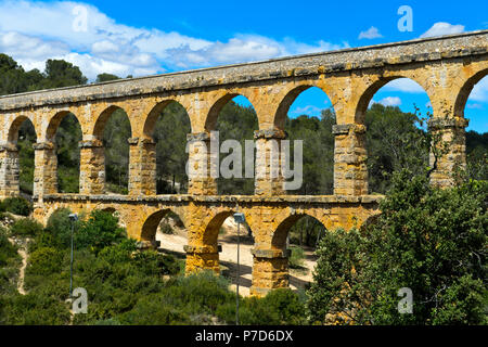 Devil's Bridge, Aqüeducte de les Ferreres, Pont del Diable, UNESCO-Weltkulturerbe archäologische Ensemble von Tarraco Stockfoto