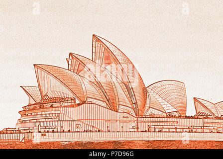 Abbildung: Sydnet Opera House, Sydney, Australien Stockfoto