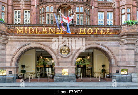 Die Vorderseite des Midland Hotel in Manchester, Großbritannien Stockfoto