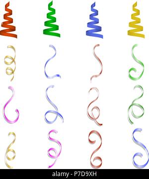Serpentine Spule ribbon Mockup, realistischen Stil Stock Vektor