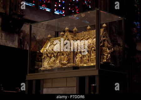 Aachener Dom, Aachen Deutschland Juni 2018. Der Marienschrein (Schrein der Jungfrau Maria) Das Heiligtum dient als Behälter der vier großen Kontakt Reliquien und Stockfoto