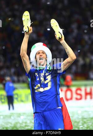 Olympiastadion Berlin Deutschland 9.7.2006, FIFA WM 2006, Finale, Italien vs Frankreich 5:3 a.p. - - - Marco Materazzi (ITA) feiert Stockfoto