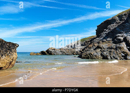 Porth Witz, Polly Witz, Beach, Cornwall, England, Großbritannien, Großbritannien Stockfoto