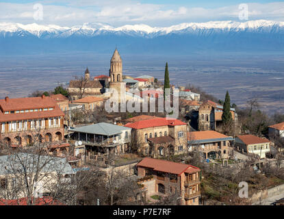 Sighnaghi Altstadt, beliebtes Ausflugsziel in der Region Kachetien, Georgien Stockfoto