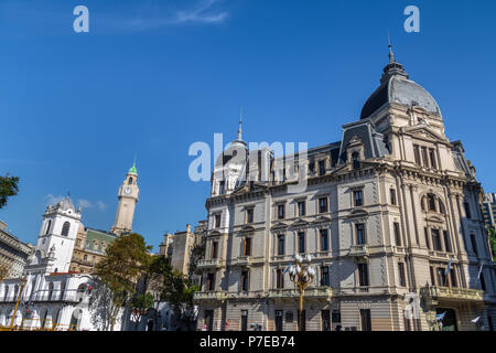 Buenos Aires City Hall - Palacio Municipal de la Ciudad de Buenos Aires und Gebäude in der Innenstadt von Buenos Aires, Argentinien Stockfoto