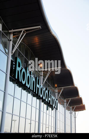 Äußere Fotografien der Flughafen Doncaster Sheffield, früher unter dem Namen Robin Hood Airport Doncaster Sheffield, Stockfoto