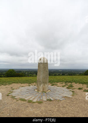 Der Hügel von Tara, in der Nähe des Flusses Boyne entfernt, und ist ein archäologischer Komplex, der zwischen Navan und Dunshaughlin in der Grafschaft Meath, Irland läuft. Es con Stockfoto