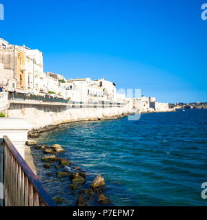 Syrakus, Italien - 18. MAI 2018: Blick auf Ortigia, in der Innenstadt von Syrakus, Sizilien, Anfang Sommer Stockfoto