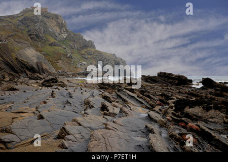 Gaztelugatxe anzeigen Stockfoto