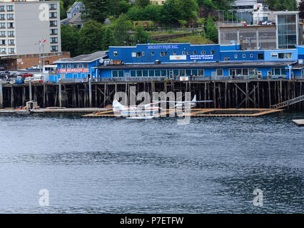 Views um Juneau Alaska, Wildnis Kapital- und Kreuzfahrtschiff Ziel Stockfoto