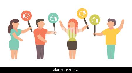 Feedback Illustration für Business Design und Infografik Stock Vektor