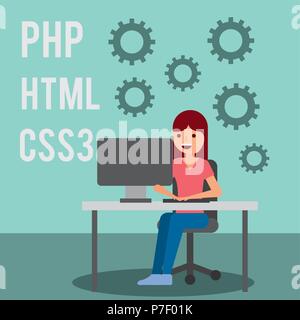 Programmcoding website Stock Vektor