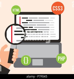 Programmcoding website Stock Vektor