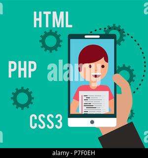 Programmcoding website Stock Vektor