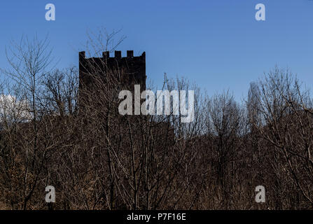 Der mittelalterliche Turm von Mattie Stockfoto