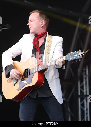 Kiefer Sutherland an der schwarzen Rehe Festival, eridge Park, Tunbridge Wells, Kent Foto von Steph Teague Stockfoto