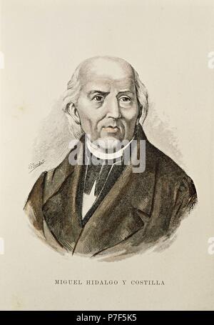 Retrato de Miguel Hidalgo y Costilla (1753-1811). Colección insbesondere, Madrid. Stockfoto