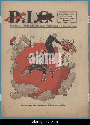 Portada de la Revista satírica D.I. C, editada en Barcelona, febrero de 1932. Stockfoto