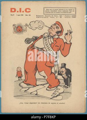 Portada de la Revista satírica D.I. C, editada en Barcelona, agosto de 1934. Stockfoto