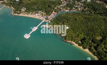 Luftaufnahme Landschaft der Hafen Koh Yao Noi, Krabi Thailand Stockfoto