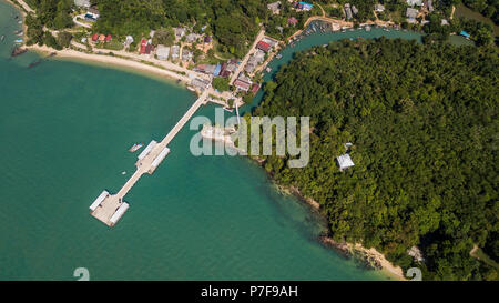 Luftaufnahme Landschaft der Hafen Koh Yao Noi, Krabi Thailand Stockfoto