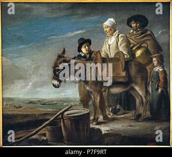 Louis Le Nain (1593-1648). Französischer Maler. Milchmädchen Familie, c.1641. Die Eremitage. Sankt Petersburg. Russland. Stockfoto