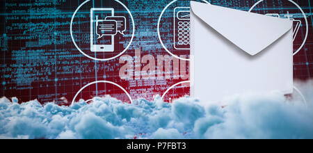 Zusammengesetztes Bild digital erzeugte Bild dunkle Gewitterwolken Stockfoto