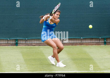 Ankita Raina spielt eine geschossen, während in der Tätigkeit am 2018 Natur Tal Klassiker in Birmingham, UK. Stockfoto