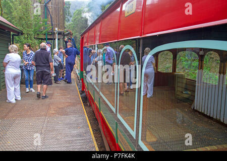 Die West Coast Wilderness Railway zwischen Queenstown und Strahan Stockfoto