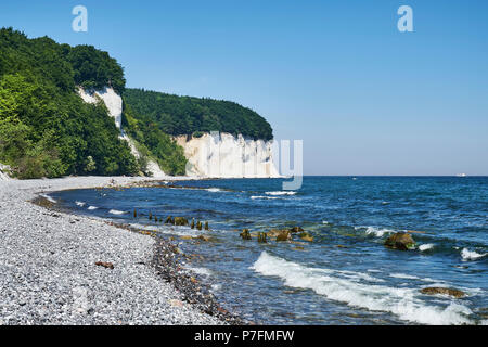 Pebble Beach in Sassnitz, Kreideküste, Nationalpark Jasmund, Rügen, Ostsee, Mecklenburg-Vorpommern Stockfoto