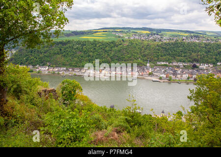 St. Goar Stadtbild in Rheine tal Landschaft Deutschland Stockfoto