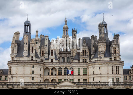 Chateau de Chambord, Loire Frankreich Stockfoto