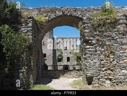 Burg Königstein im Taunus, Innenansicht ruinieren, Deutschland Stockfoto