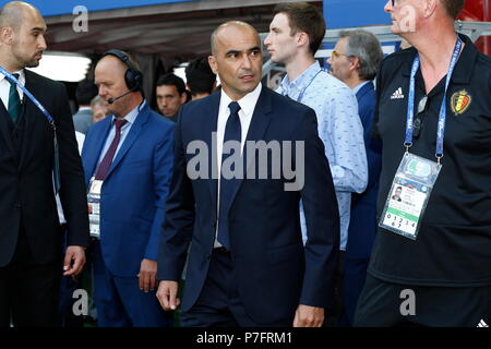 Moskau, Russland. 23. Juni 2018. Roberto Martinez (ESP) Fußball / Fussball: FIFA WM Russland 2018 Match Belgien 5-2 Tunesien bei Spartak Stadium in Moskau, Russland. Credit: MUTSU KAWAMORI/LBA/Alamy leben Nachrichten Stockfoto